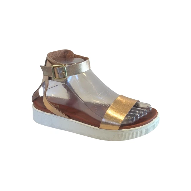 Sandalias Mia Ellen Plataforma Cuña Oro Rosa Metálicas Para Mujer Talla 8M Foto 1 de 4