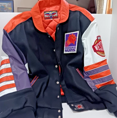 Phoenix Suns Vintage Rare Jeff Hamilton Wool and Leather Jacket 1996 Size XXL  - Image 1 of 4