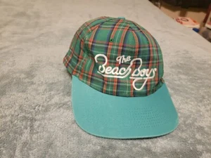 Vintage The Beach Boys Hat Cap Green Red Plaid Snap Back Dean Witter - Picture 1 of 24