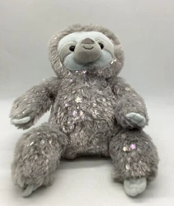 Kellytoy~Cute and Cuddly Sparkling Grey Sloth~12”~Pre-owned - Picture 1 of 9