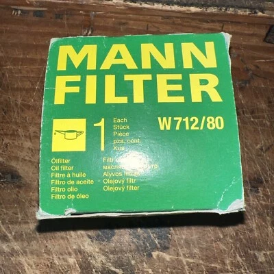 Filtro de aceite Mann-Filter giratorio W712/80 para Saab 9-3 9-5 900 9000 Foto 1 de 4