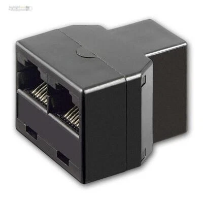 RJ45 Y LAN Adapter Splitter Netzwerk Verteiler Cat5 Cat6 Stecker Kabel, Doppler - Bild 1 von 4