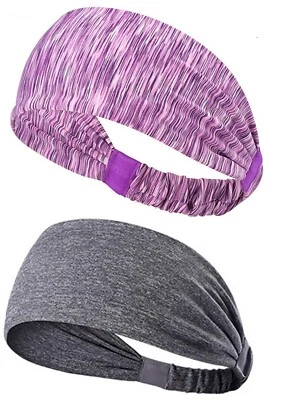 2 peças conjunto de faixa de suor unissex – faixas esportivas elásticas para ioga, academia, corrida - Imagem 1 de 4