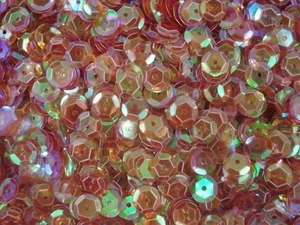 Sequins Cup 8mm Indian Red Transparent AB 20g Dancing Costumes - Imagen 1 de 1