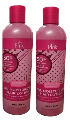 2x Luster's Pink Oil Moisturizer Hair Lotion Plus Vitamins & Sunscreen 355ml - Image 1 of 2