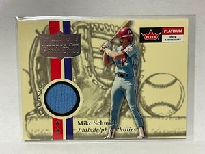 2001 Fleer Platinum National Patch Time - MIKE SCHMIDT (light blue swatch)