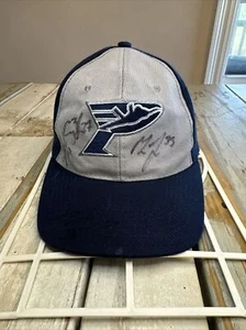 Blue Gray Pensacola Hockey Ice Flyers Logo Adjustable Cap Hat Player Signatures - Picture 1 of 13