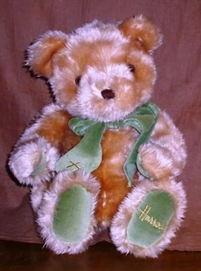 Teddybär-Harrods-Sitzhöhe 34cm-beige-weich gestopft-Fahne-Note 2+ - Bild 1 von 6