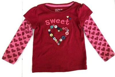 BABY GAP Embellished Sweet Heart Valentine Top Size 3 Years - Image 1 of 4