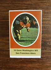 Gene Washington 1972 Sunoco NFL Action Player Stamps Stamp #18 Free Shipping!