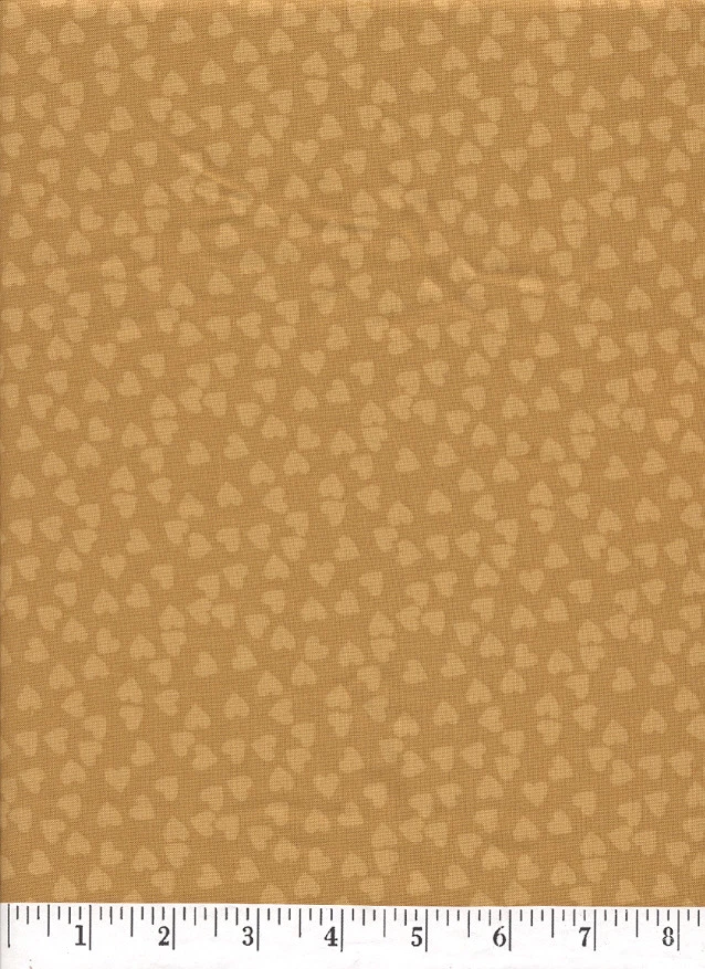 Butterscotch Hearts Quilt Fabric - 7/8 Yard Piece - Image 1 of 1