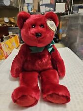 Ty Beanie Buddy Bear Magenta Cranberry Maroon Red Color 1998 W/ Tag Cover - MM11