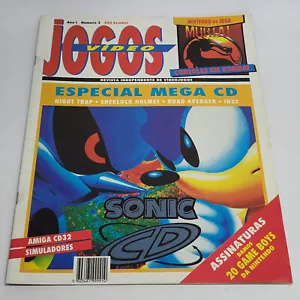 Vintage Portuguese Magazine VIDEO JOGOS Second Issue #2 1993 SEGA NINTENDO SONIC - Picture 1 of 10