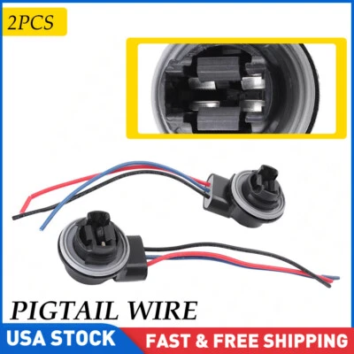 2 peças 3157 4157 soquete de lâmpada freio luz de seta chicote de fios conector plugue fio - Imagem 1 de 4