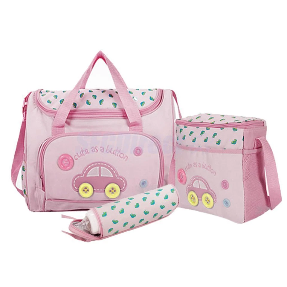 4PCS Pink Large Baby Diaper Nappy Changing mat Mommy Tote Handbag Bag US Seller - Image 1 of 4