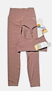 Vuori Bliss Blend Leggings and Sports Bra. Running,workout. XS. Mocha Brown - Picture 1 of 1