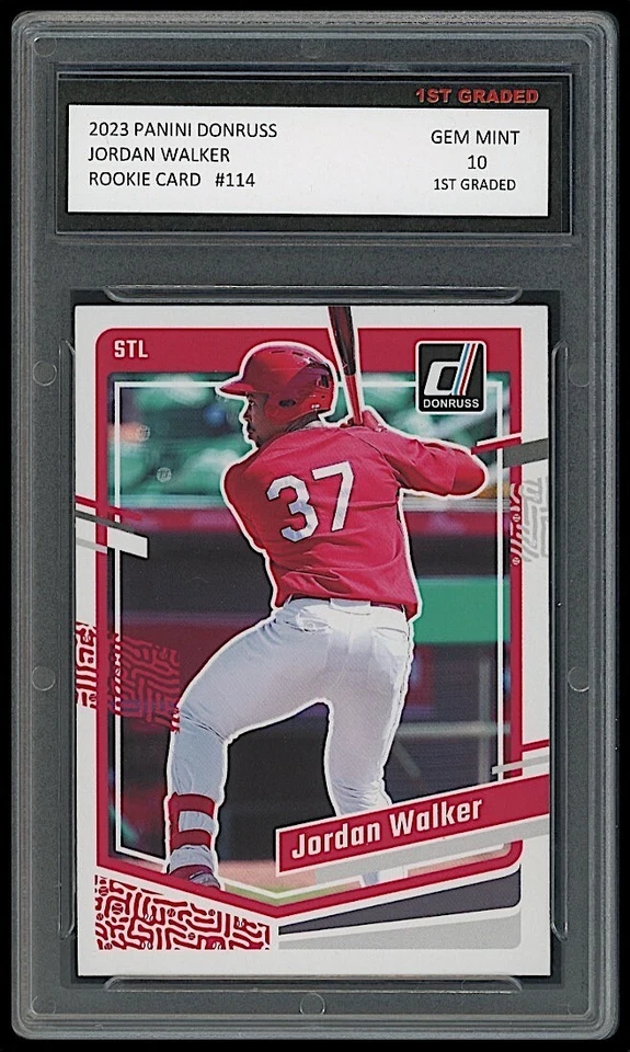 Jordan Walker 2023 Panini Donruss 1st Graded 10 MLB Rookie Card #114 Cardinals - Image 1 of 1