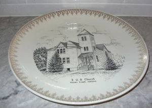 Homer Laughlin Rhythm E.U.B. Church Honey Creek Indiana Collector Plate RARE - Picture 1 of 3