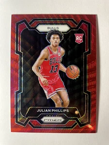 2023-24 Panini Prizm NBA Red Wave Julian Phillips Bulls RC - Picture 1 of 2