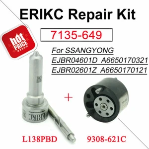 Kit Reparación Boquilla ERIKC 7135-649 L138PBD+Válvula 9308-621C para Inyector EJBR04601D - Imagen 1 de 6