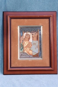 Family ceramic plate. Signed. Ruth Faktor Ceramic family plate. Signed - Picture 1 of 7