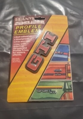 Retro Red GTI Branyl Car Badge Vw golf GTi Peugeot GTI 205 306 106 - Image 1 of 2