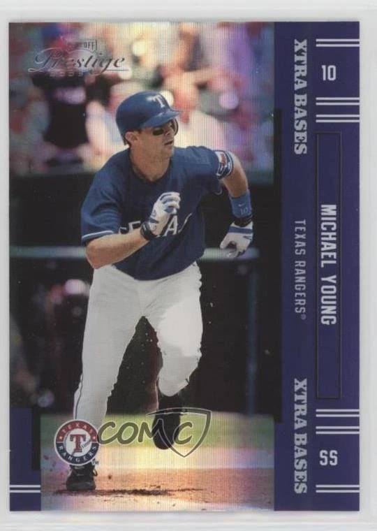 2005 Playoff Prestige Xtra Bases Purple /100 Michael Young #70 - Image 1 of 2