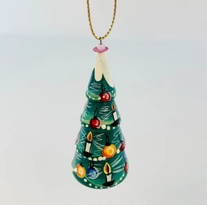 Adorno de árbol de Navidad ruso hecho a mano, madera, firmado, 2,75" de alto - Imagen 1 de 7
