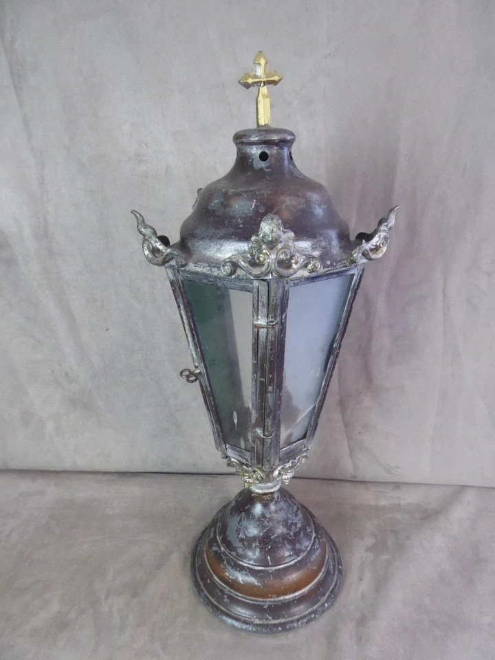 GRANDE LANTERNE ancienne, à bougie. - Photo 1/4