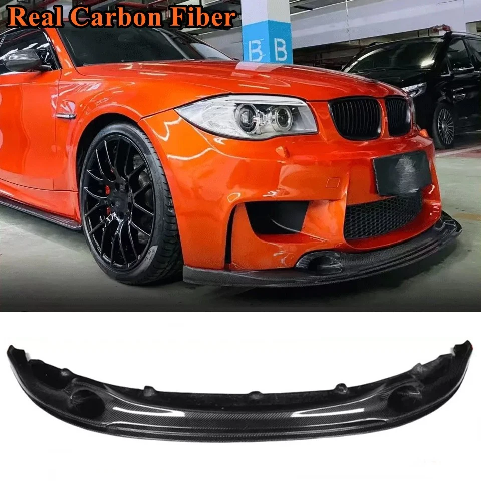 Alerón labial parachoques delantero BMW E82 1 Series M cupé 2011-2013 fibra de carbono real EE. UU. Foto 1 de 4