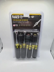 KLEIN TOOLS USA 631 7 Piece Hollow-shaft Nut Driver Set 3" Shaft Cushion Grip - Picture 1 of 2