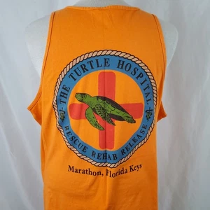 Débardeur vintage Turtle Hospital Rescue Rehab Florida Keys homme 2XL orange - Photo 1/8