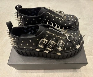 LAMODA Black 'Manic Monday' Chunky Spike PU Creepers NWOT Size 7.5 - Picture 1 of 6