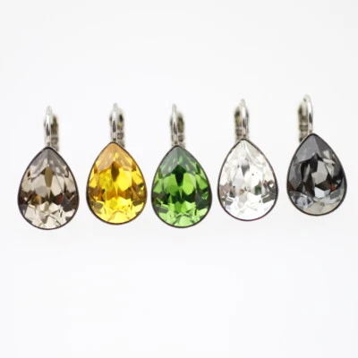 Ohrringe mit Swarovski Pearshape Swarovski Kristallen Tropfen Ohrringe Crystal - Bild 1 von 4