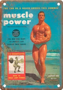 Muscle Power Clarence Ross Bodybuilding 12" x 9" Reproduction Metal Sign W40 - Picture 1 of 1