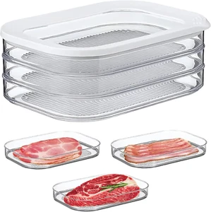 Deli Meat Container for Fridge,Bacon Lunch Meat Container for Refrigerator,Cold - Picture 1 of 12