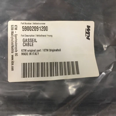 Stock de cable de acelerador KTM 400 520 SX 2000 OEM Foto 1 de 4