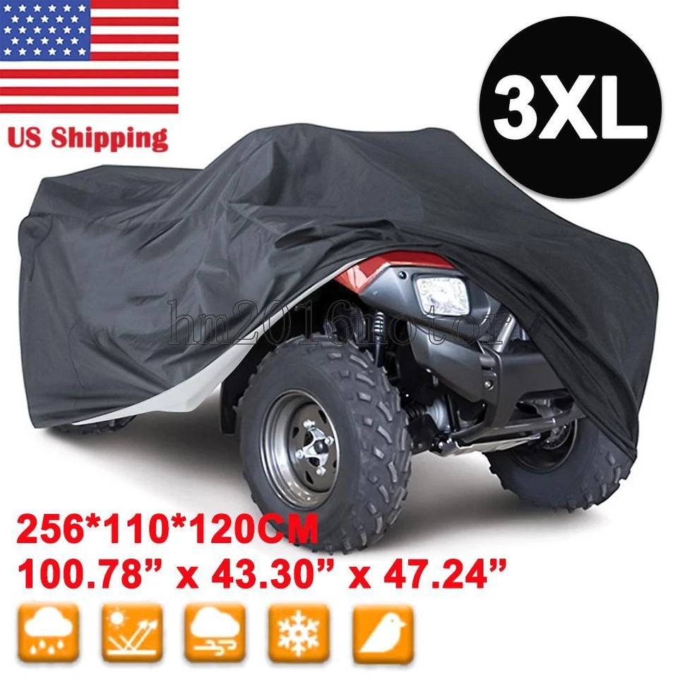 3XL ATV Quad Black Cover for Honda Rincon 650 680 TRX650FA TRX680FA - Изображение 1 из 4
