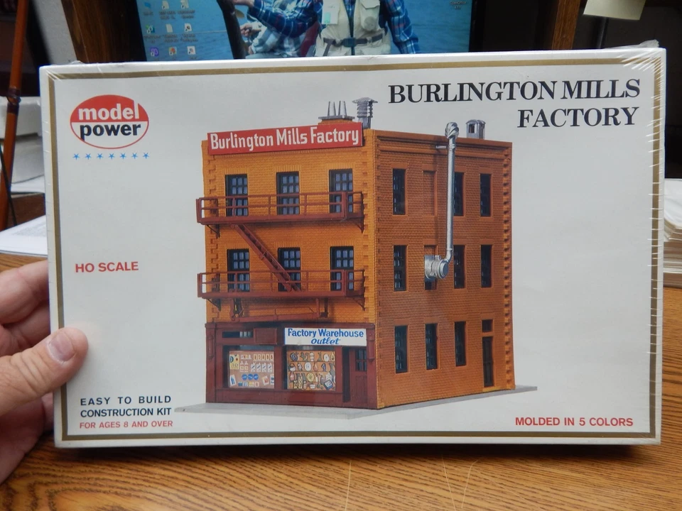 MODEL POWER 455 BURLINGTON MILLS FACTORY UNBUILT KIT NIB SEALED HO GAUGE NICE - Image 1 of 1