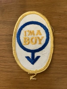 Parche de costura bordado vintage I'm A Boy - Imagen 1 de 3