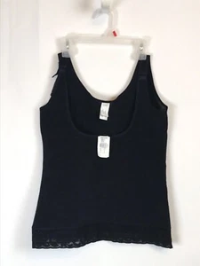 NWT Women XL 2410 Tummy Control Body Compression Shaper Black Camisole Blouse - Picture 1 of 8