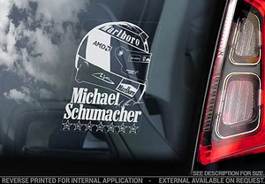 Michael Schumacher - F1 Car Window Sticker -Formula 1 HELMET Ferrari Schumi TYP3 - Picture 1 of 1