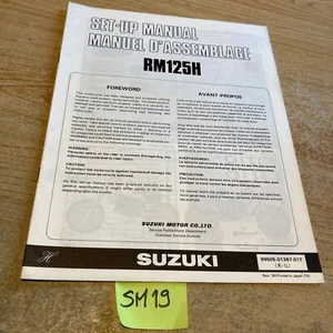 Suzuki RM125 H 1987 125 RM Manual De Instrucciones De Preparación Y Montaje - Imagen 1 de 9