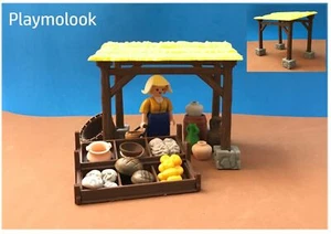 3d printed Market Place on Playmobil scale.Playmobil figures not included. - Picture 1 of 3