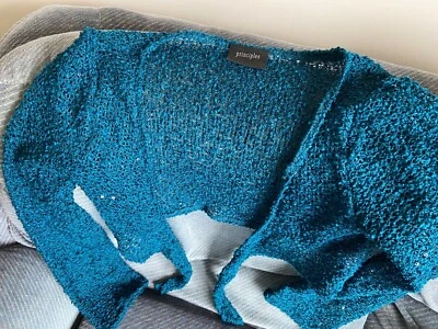 Jade green sequinned bolero/shrug size 10 - Image 1 of 4