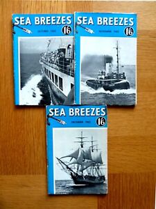 3 x SEA BREEZES Magazines  October, November & December 1962