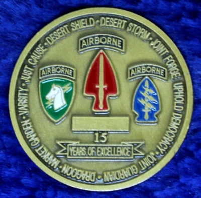 US Army 112th Special Operations Signal Battalion Airborne Challenge Coin C-6 - Image 1 of 2