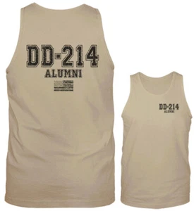 Camiseta sin mangas DD214 Alumni Ejército de Estados Unidos Militar Veterano Orgullo Americano Gráfico - Imagen 1 de 6