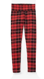 NWT JUSTICE RED PLAID PATTERN/ Christmas Holidays LEGGING SIZE 6 - Picture 1 of 3