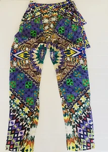 Camilla Mycenaean Eris Pure Silk Trousers Pants Size 2 Medium Pockets Waist Tie - Picture 1 of 14